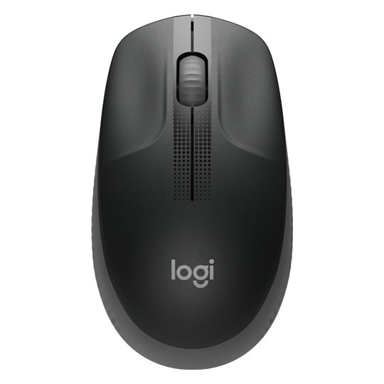 View a Larger Image Logitech M190 Full Size Wireless Mouse, Charcoal
